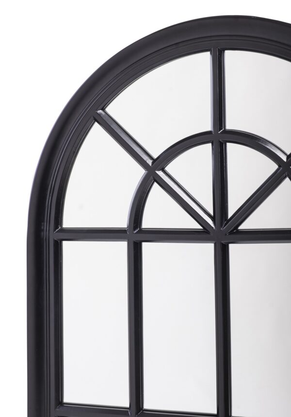 Lustro w czarnej ramie typu okno Window  Mirror Black  131x71cm