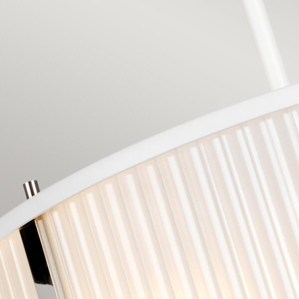 Lampa wisząca Corona Royale 3 - Satynowa biel / Polerowany nikiel