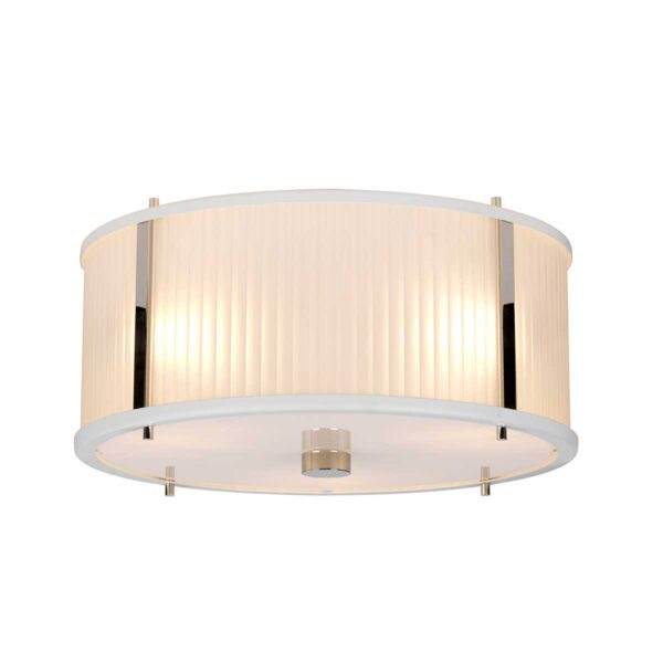 Lampa wisząca Corona Royale 3 - Satynowa biel / Polerowany nikiel