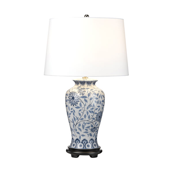 Lampa stołowa w stylu hampton Blue&White Flowers