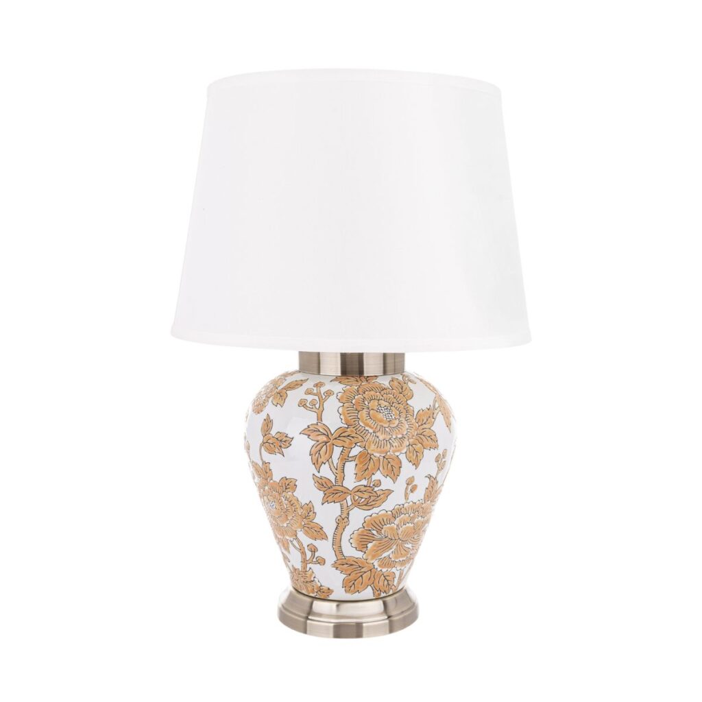 Lampa ceramiczna w kwiatowy wzór hampton Florals