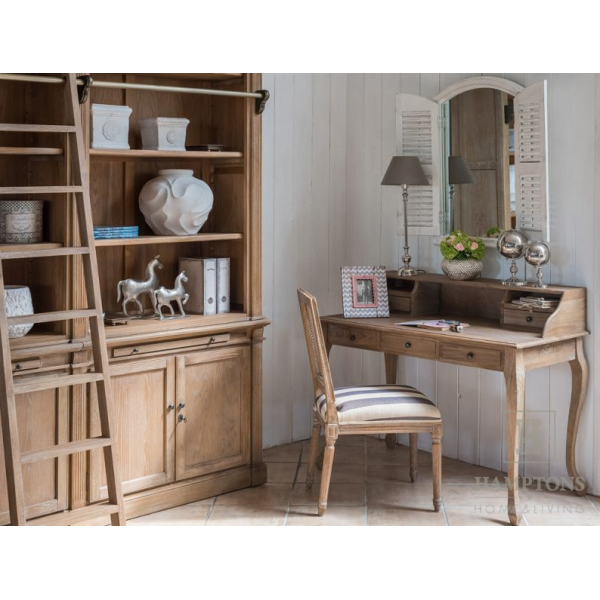 Duża biblioteka drewniana Hamptons Rustic Wood