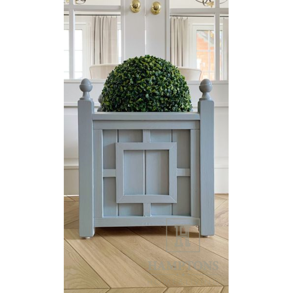 Donica drewniana szara Hamptons Planter Box 44x44xH51cm